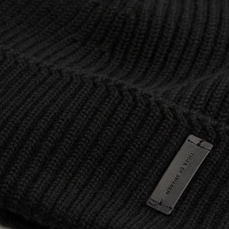 Ferven RWS Oversized Wool Beanie - Ink Black