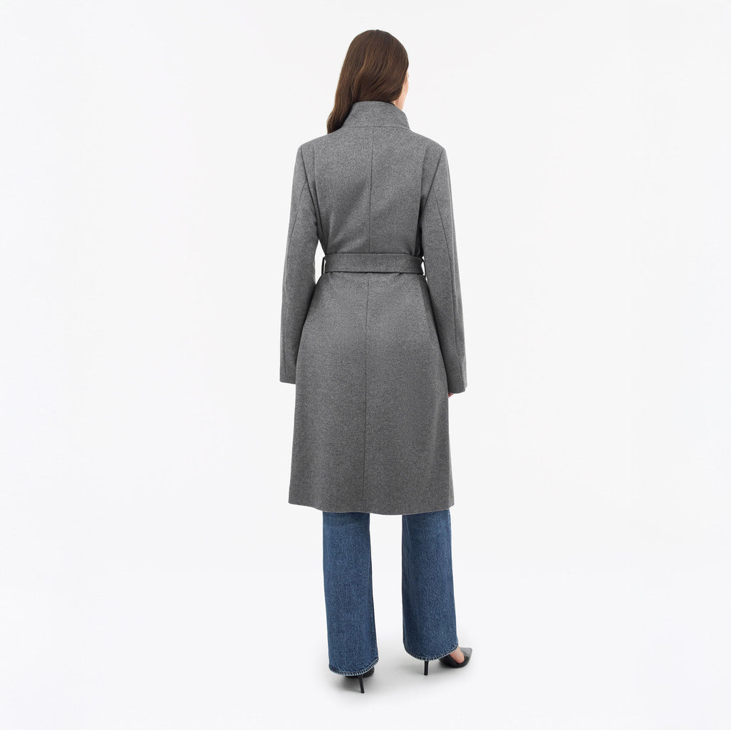 Cedrin Cashmere Blend Coat - Grey Mel