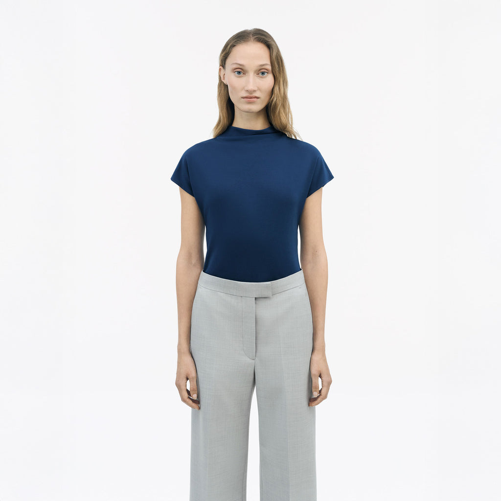 Alitta  Slip-On Shaped Top Jersey -  Deep Marine Blue