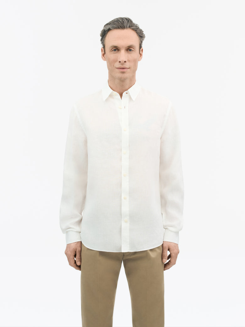 Spenser Casual Linen Shirt - Off White