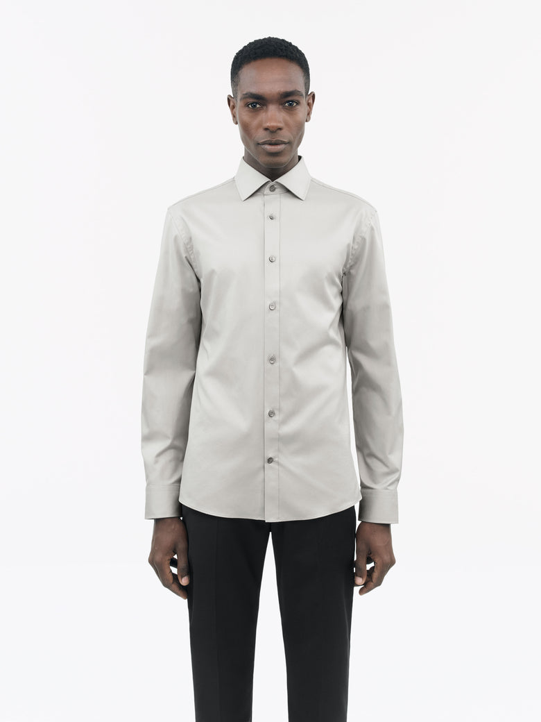 Adley C Cutaway Collar Shirt - Granite