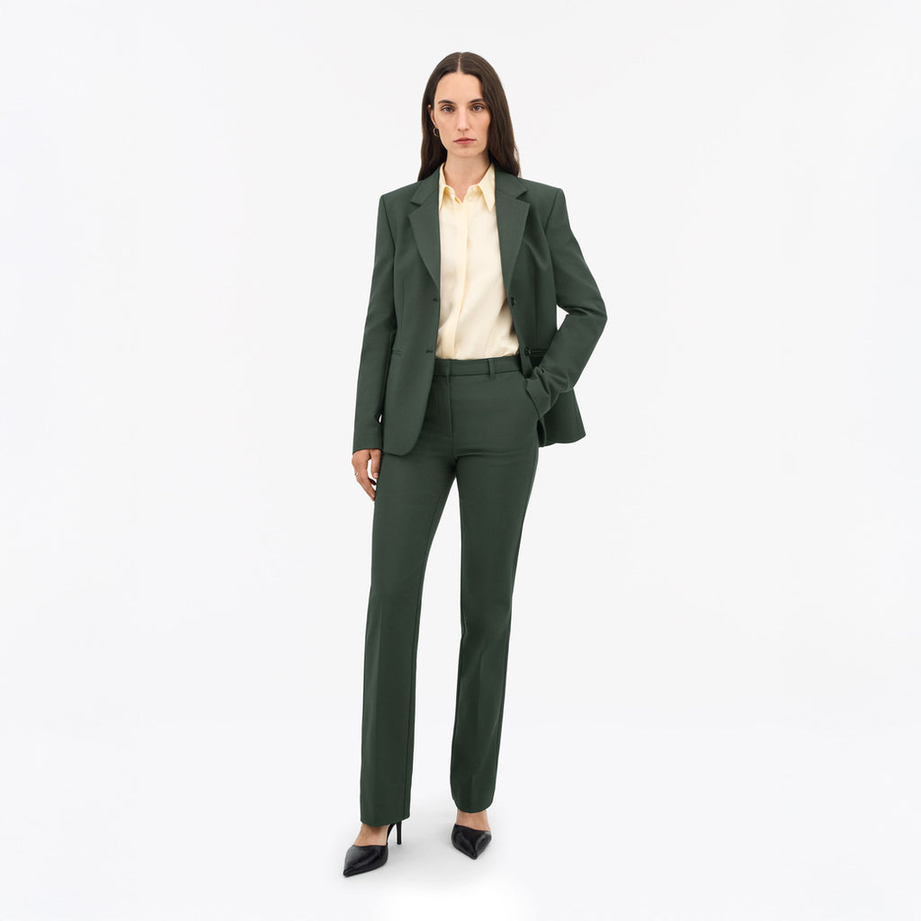 Noowa Slim-Fit Trousers  - Midnight Green