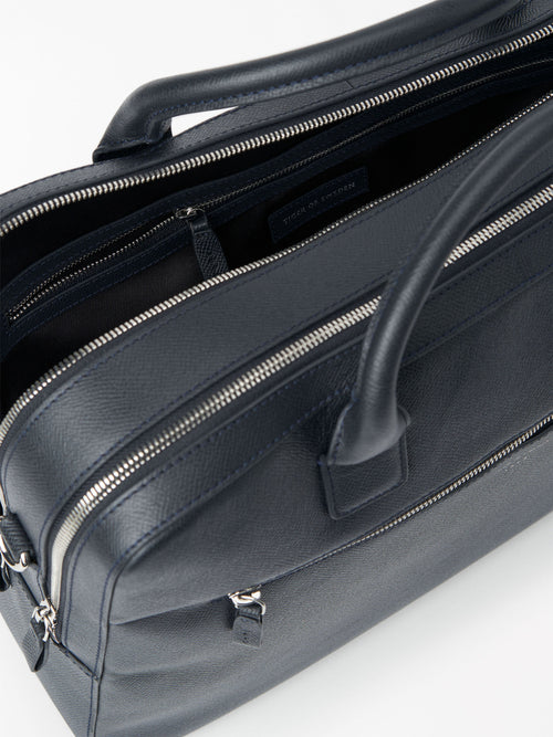 Beridare Double-Zip Briefcase - Light Ink