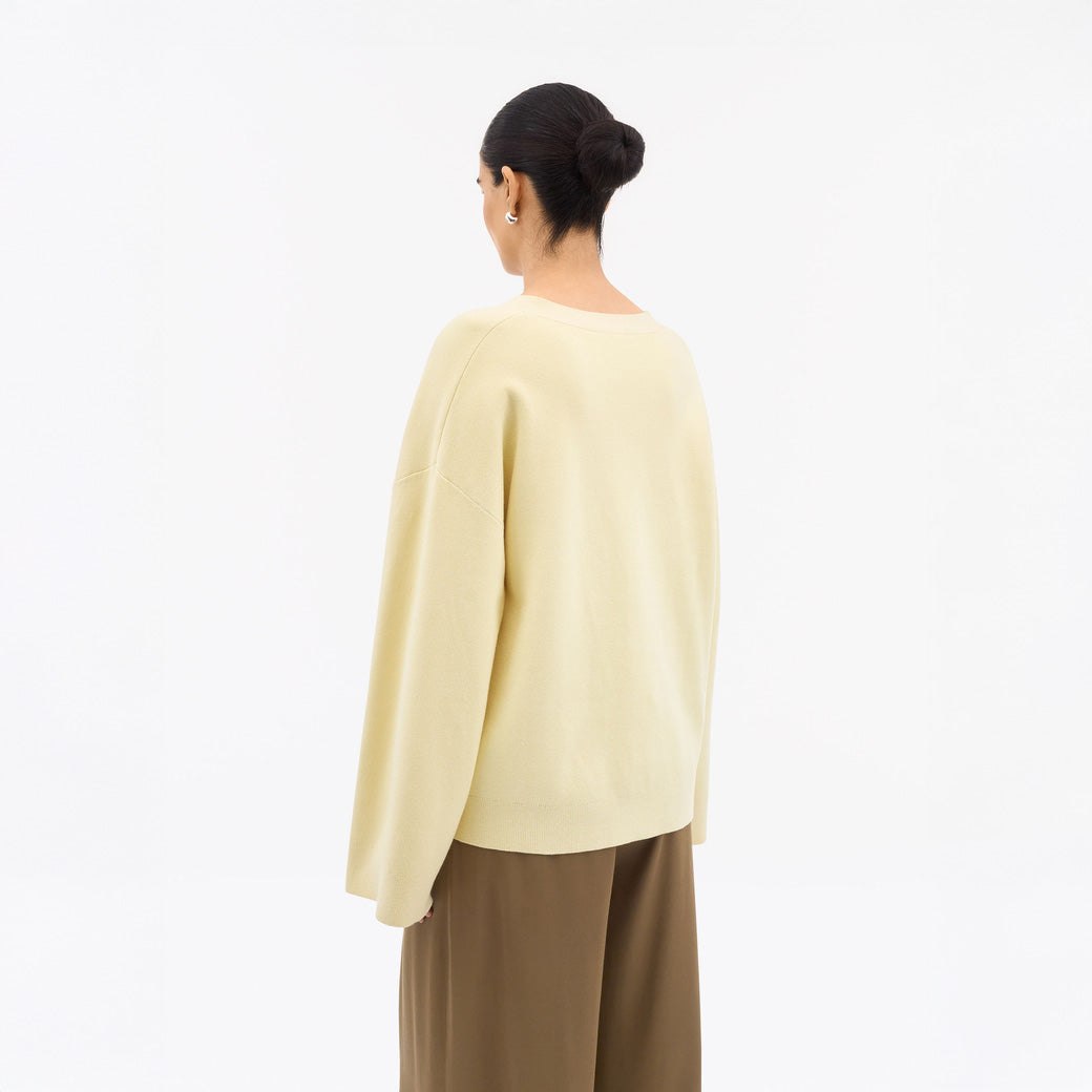 Silvyiya Heavy Knit Cardigan - Light Yellow