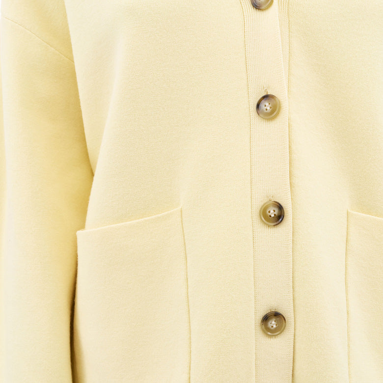 Silvyiya Heavy Knit Cardigan - Light Yellow