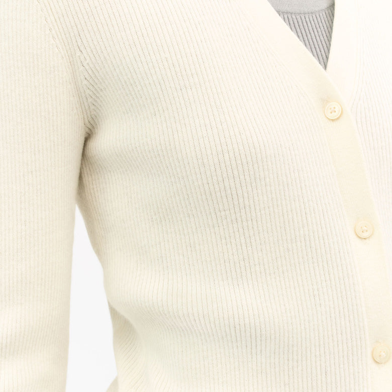 Giane Slim Fit Cardigan - Alabaster White