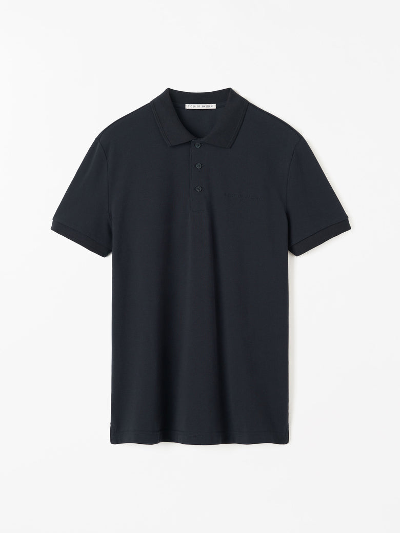 Darios Cotton Pique Polo - Light ink