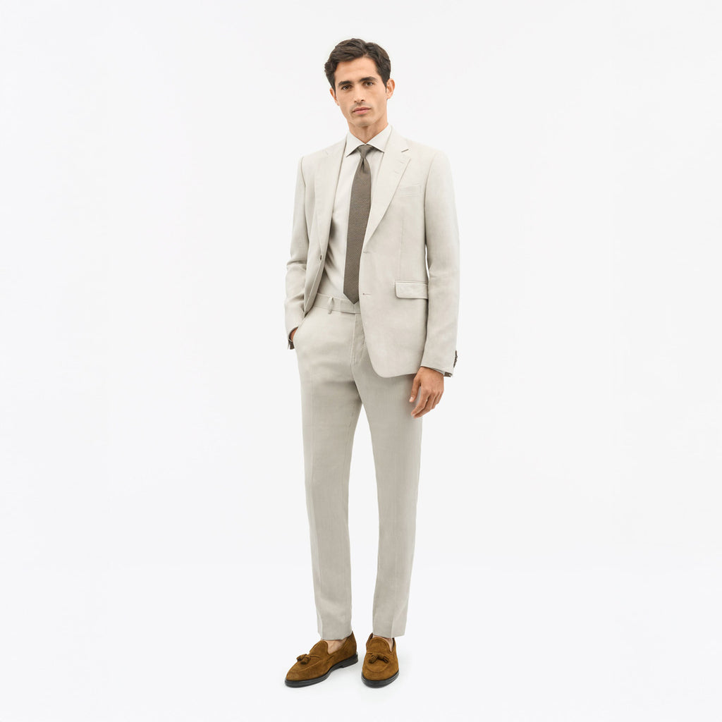 Tenuta  Slim-Fit Linen Trousers - Cream Sand