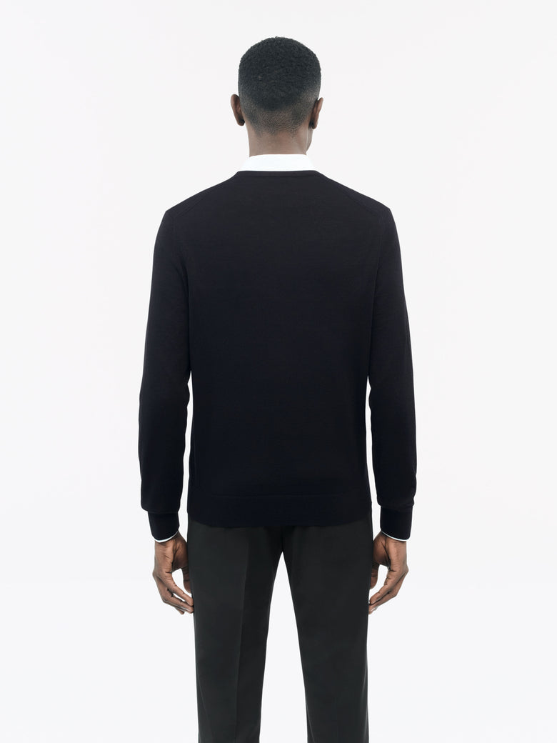 Pull en laine mérinos Connor - Noir