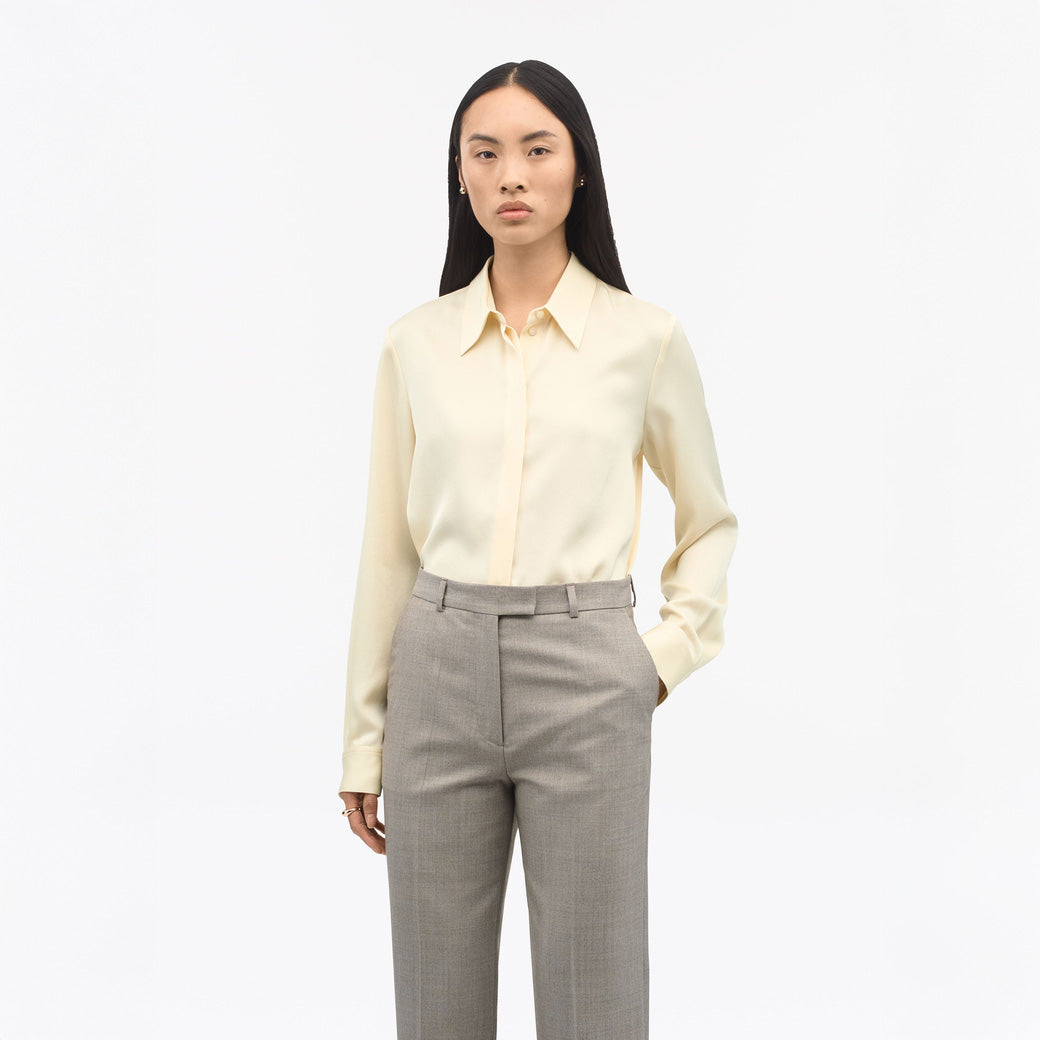 Celsa Pointed Collar Celsa Shirt  - Marshmellow Cream