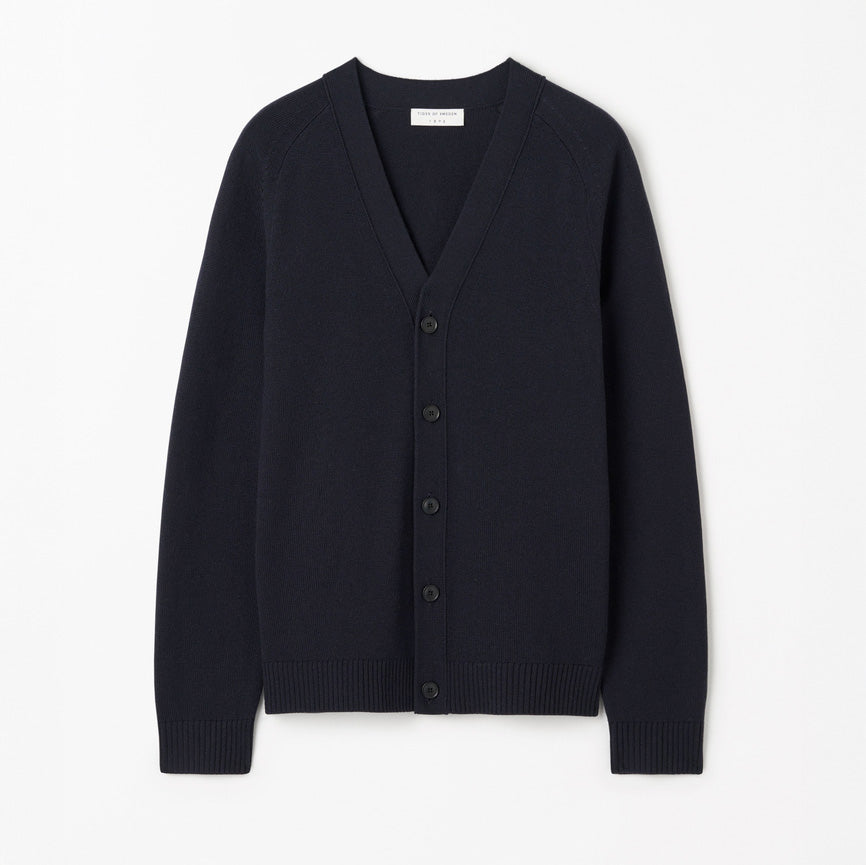 Eddie RWS Merino Cardigan - Night Sky