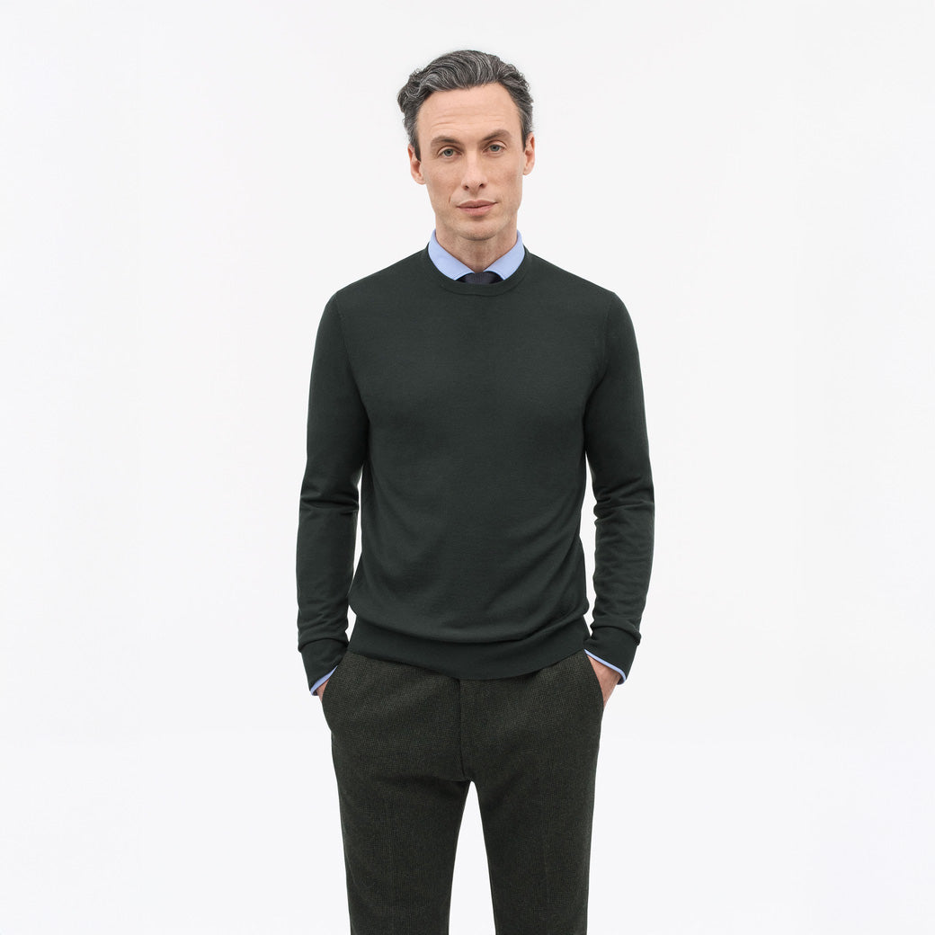 Connor RWS Merino Sweater - Midnight Green