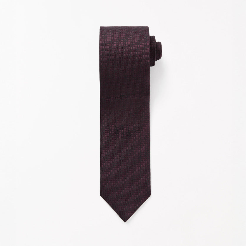 Septa Silk Jaquard Tie  - Burgundy Decadence