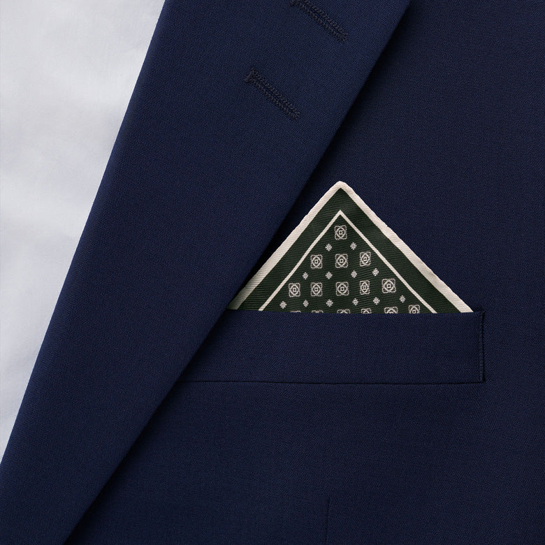 Quadra Silk Handkerchief - Deep Olive