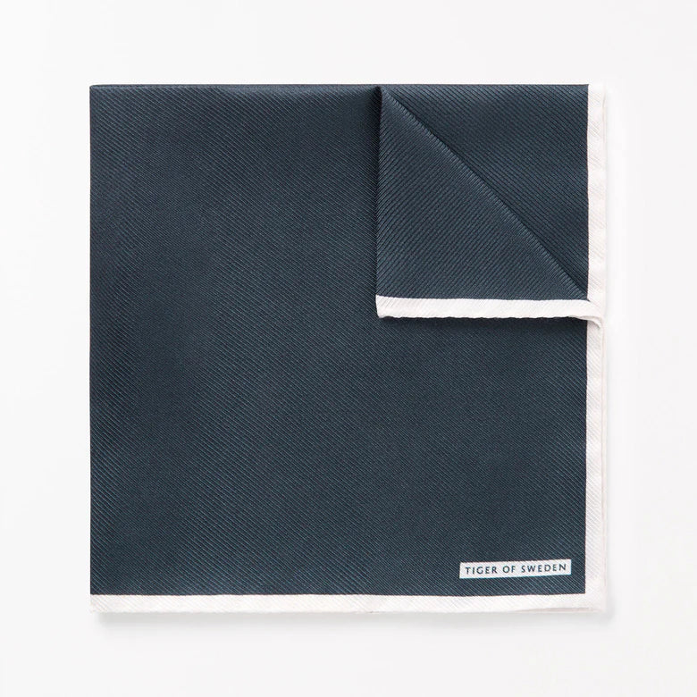 Quadra  Silk Handkerchief - Light Ink