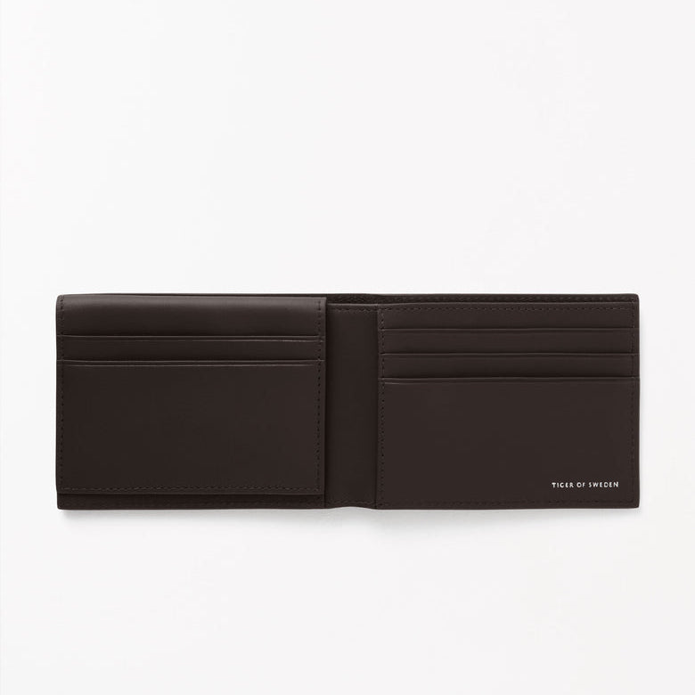 Wrene Leather Wallet - Dark Brown