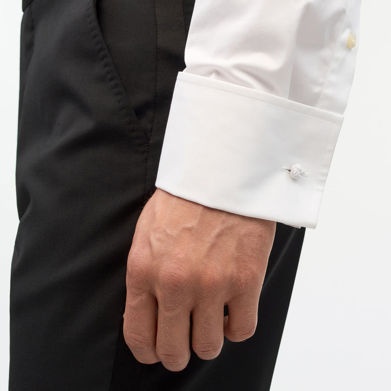 Adley T Tuxedo Shirt - Pure White