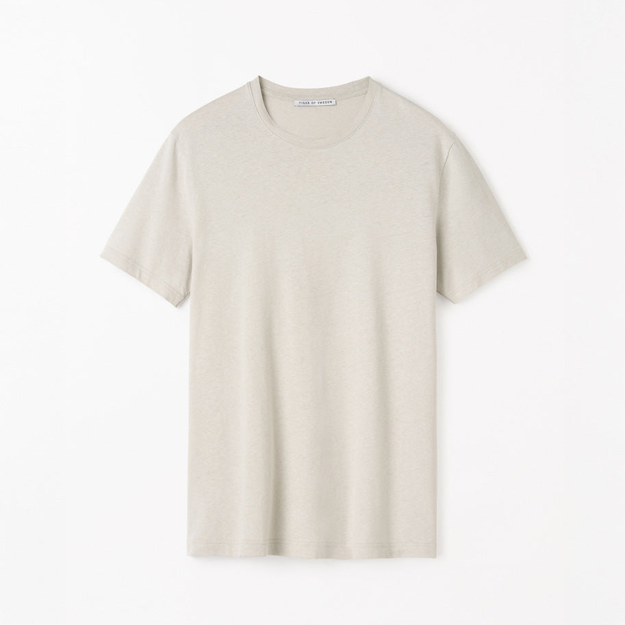 Olaf Linen Blend T-Shirt  - Seline Grey