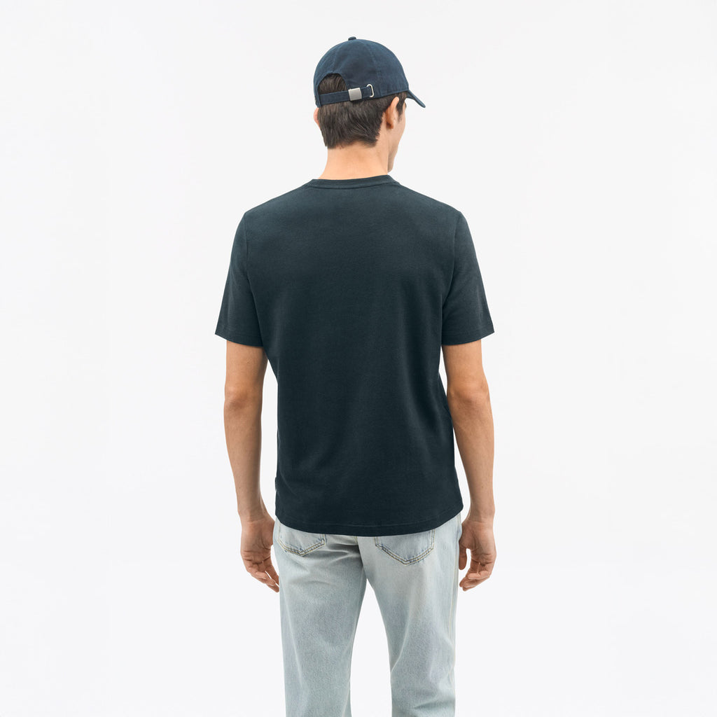 Olaf Linen Blend T-Shirt  - Light Ink