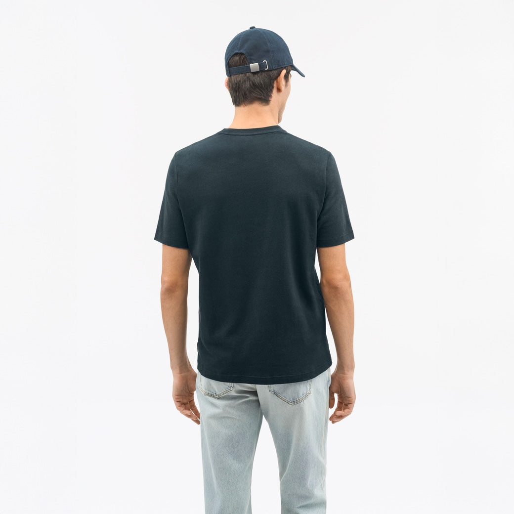 Olaf Linen Blend T-Shirt  - Light Ink