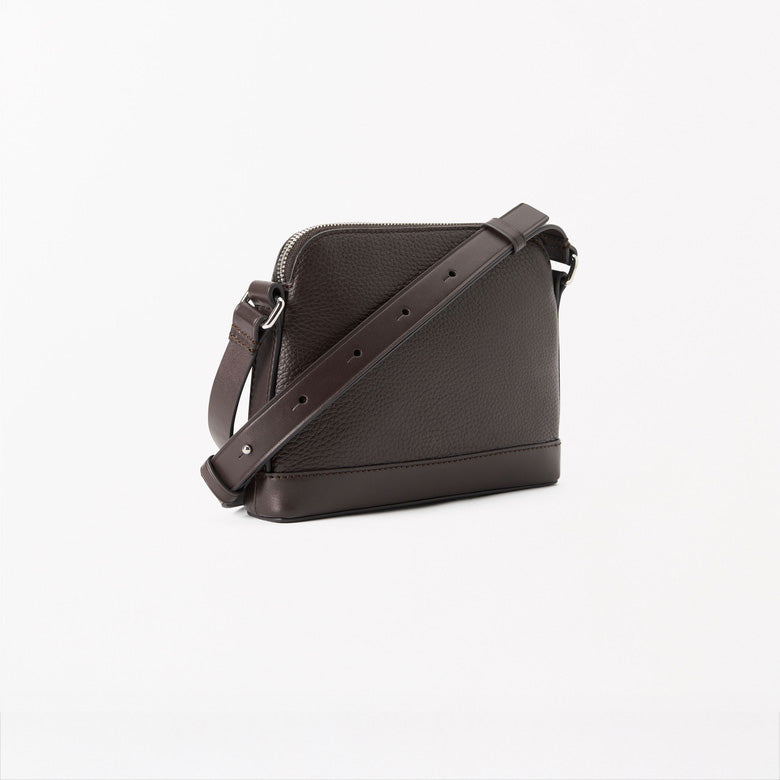 Diu Leather Day Bag - Dark Brown