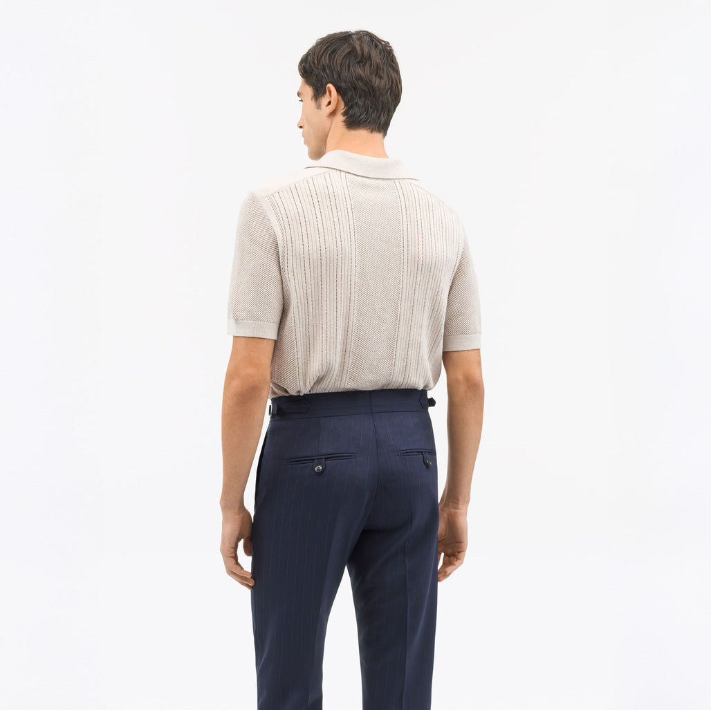 Eoin P Merino-Linen Pullover - Ivory