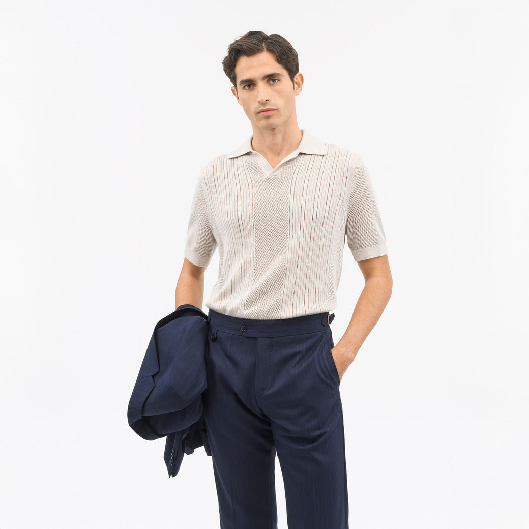 Eoin P Merino-Linen Pullover - Ivory