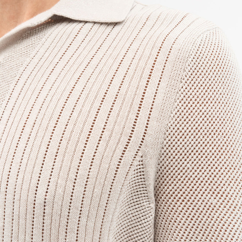 Eoin P Merino-Linen Pullover - Ivory