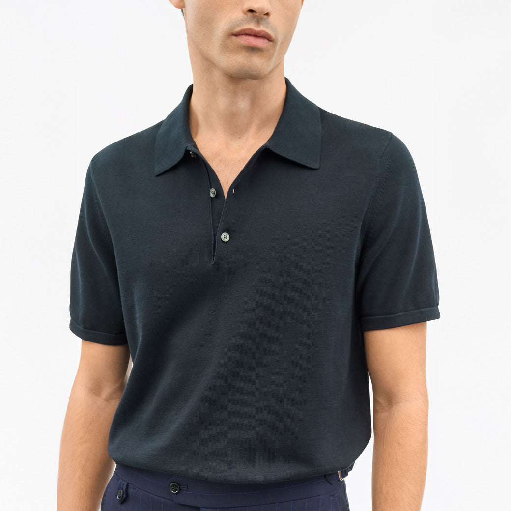 Erros C Polo Neck Sweater - Light Ink