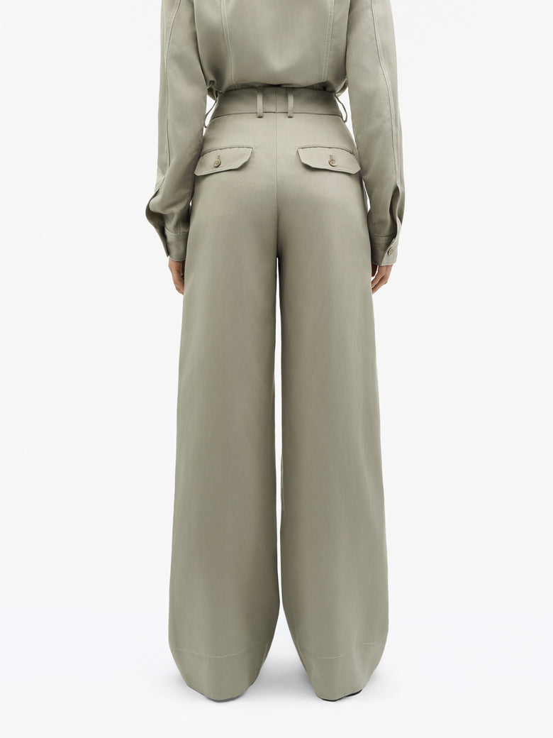 Unni Wide-Leg Trousers - Mole
