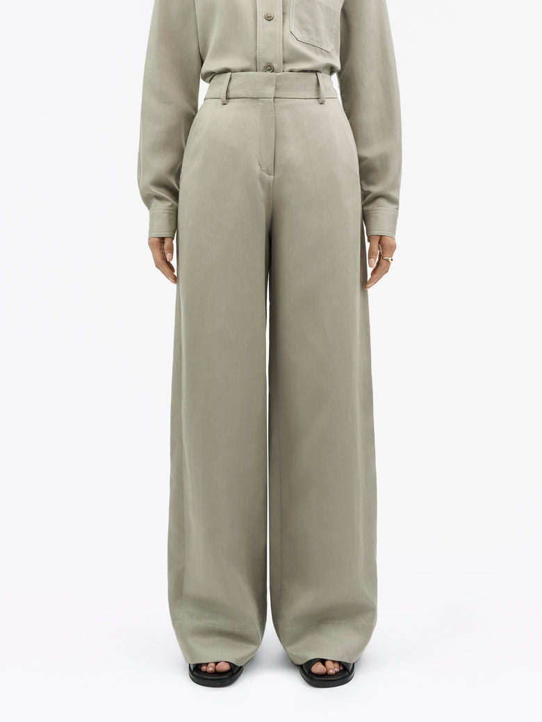Unni Wide-Leg Trousers - Mole