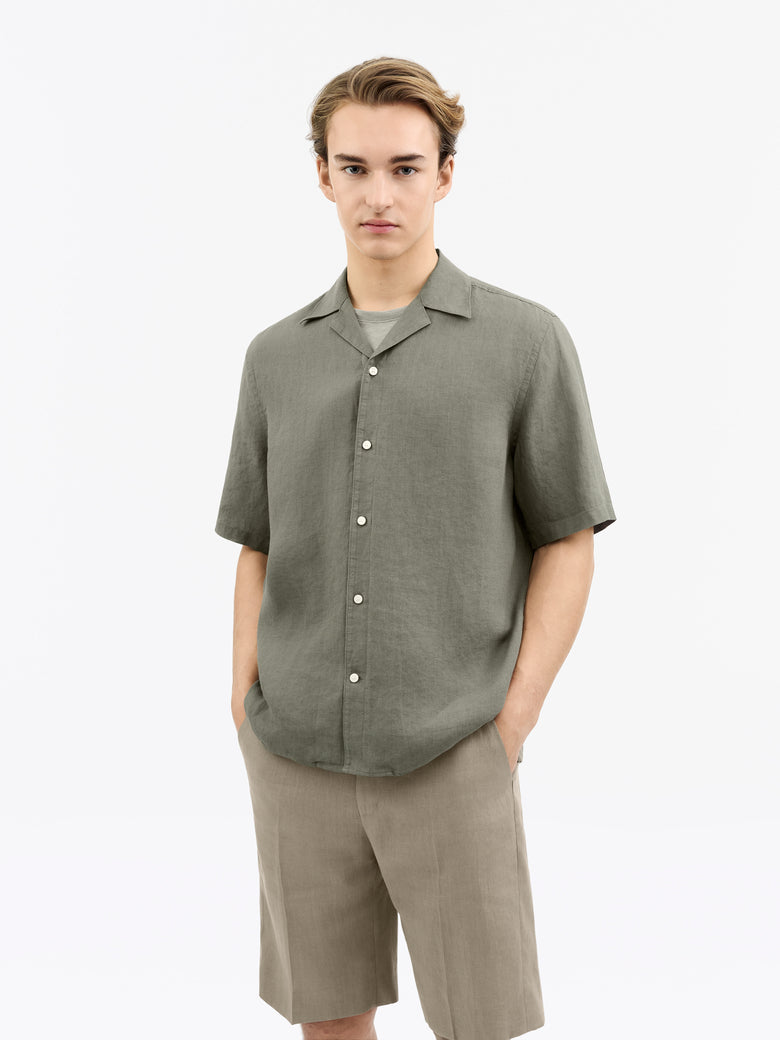 Chemise en lin Bekkett - Vert