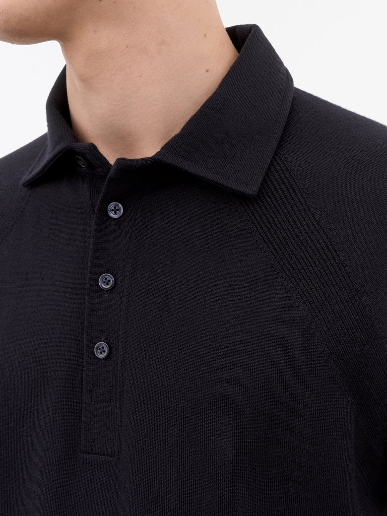 Polo de Laine Elio RWS - Bleu Foncé