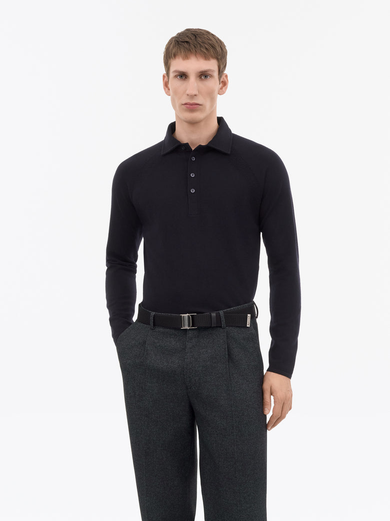 Polo de Laine Elio RWS - Bleu Foncé