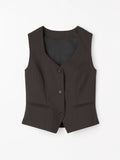 Gilet Hedda en laine rayée - Violet foncé