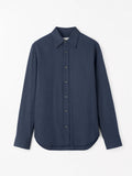 Bjorn Brushed Herringbone Shirt - Blue