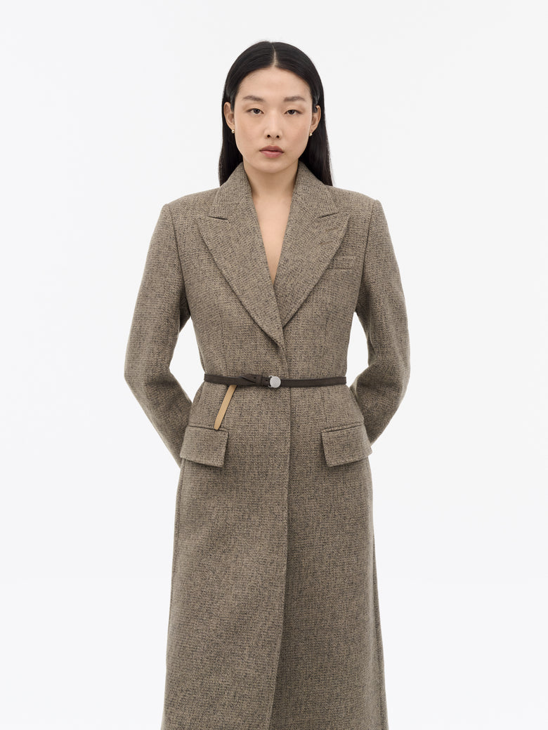 Camden Wool Car Coat - Dark Beige
