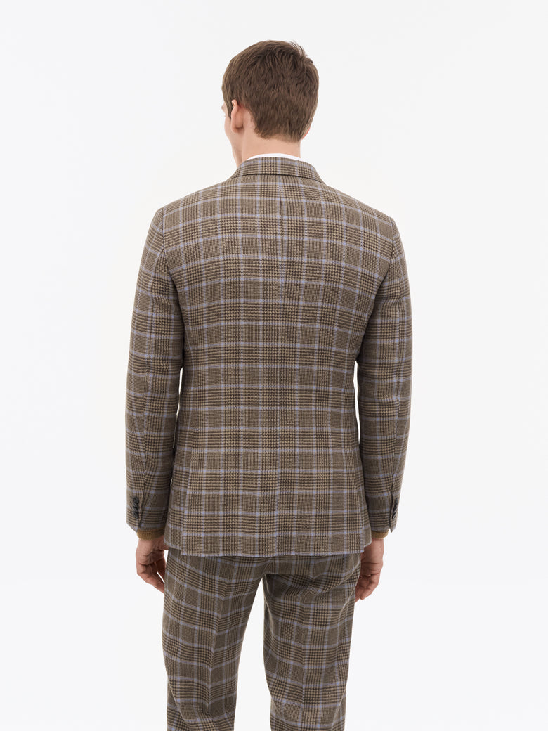 Joachim Swedish Wool Plaid Jacket - Dark Brown Pattern