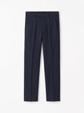 Tenser Straight-Leg Wool Trousers - Dark Blue