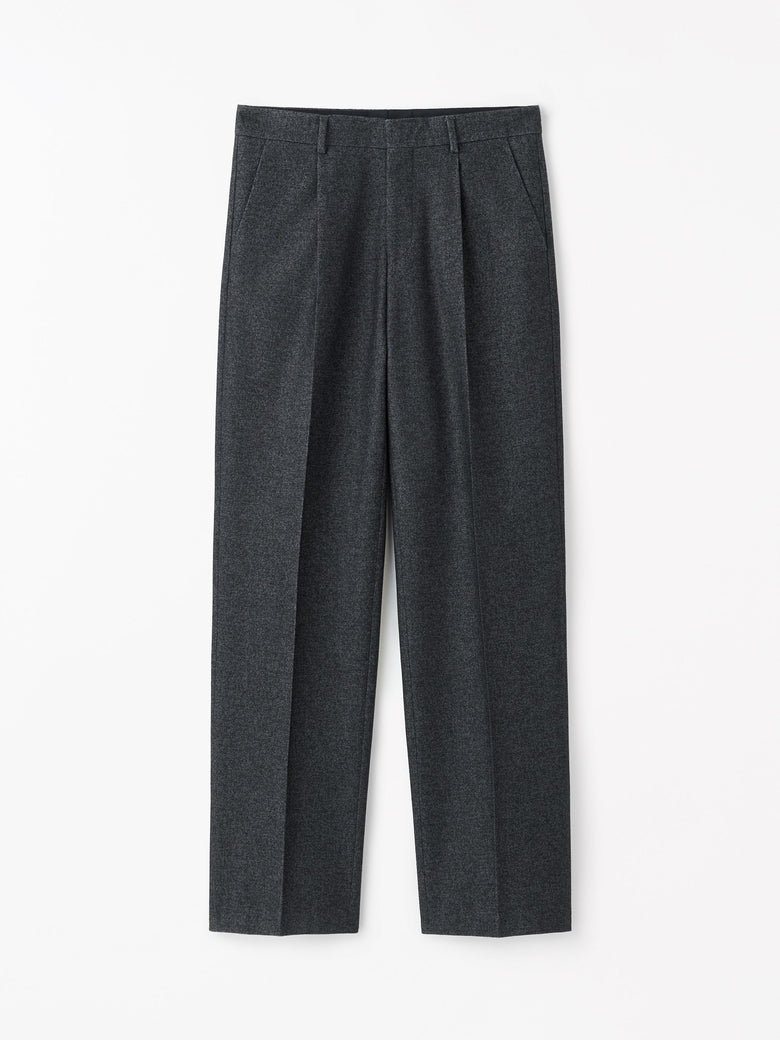 Todne Brushed Wool Trousers - Dark Grey