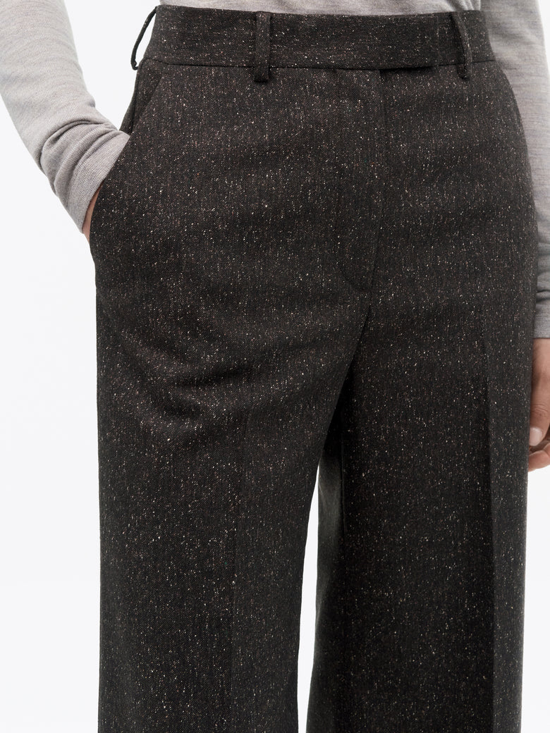 Pantalon Irit en laine mouchetée - Violet foncé