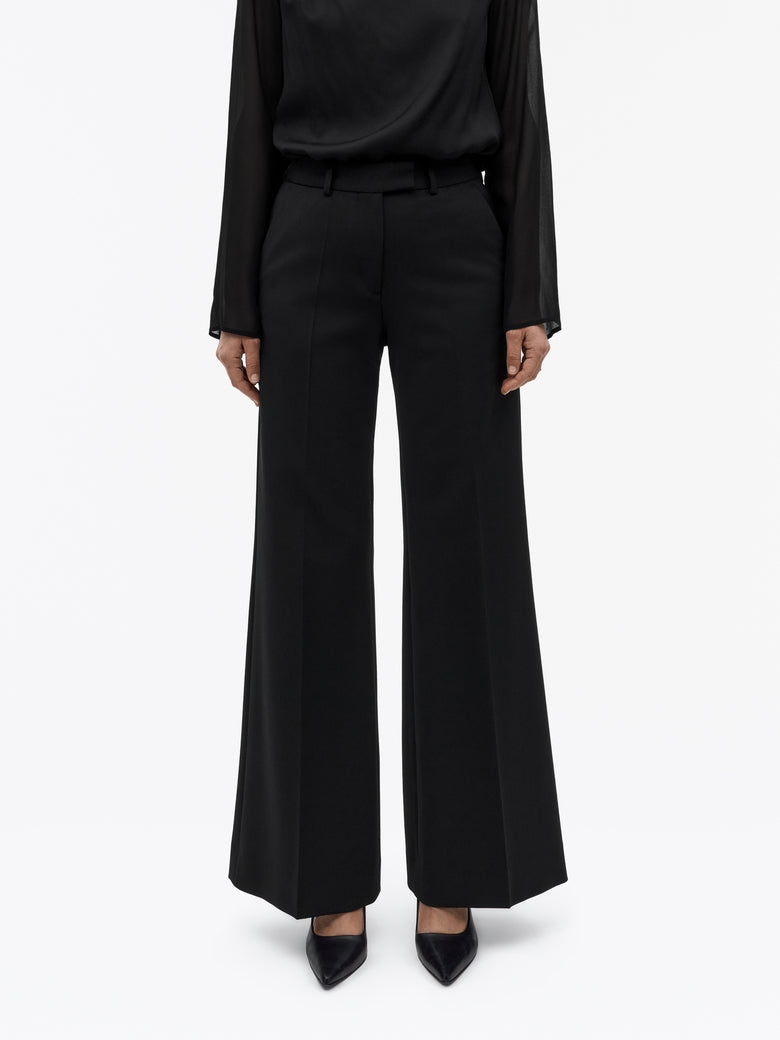 Pantalon évasé moderne Hedvi - Noir