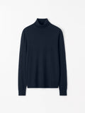 Nevile RWS Turtleneck Merino Sweater - Dark Blue