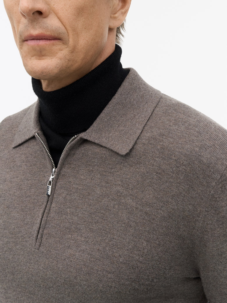 Chandail demi-zip Orbit RWS - Brun