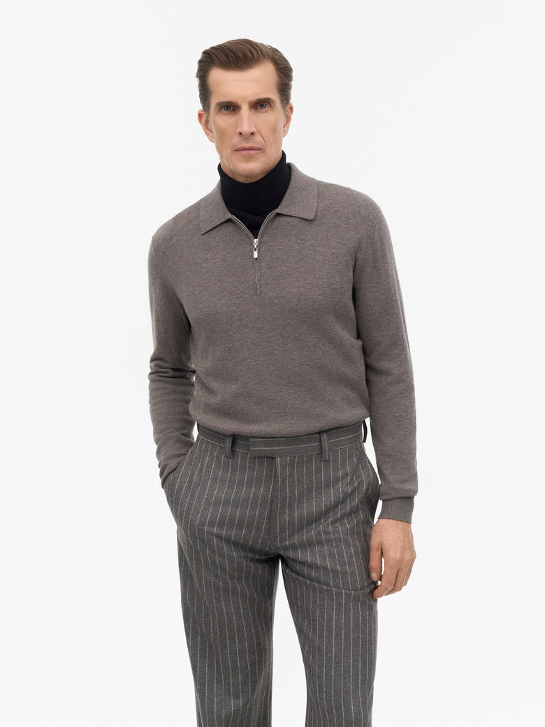 Chandail demi-zip Orbit RWS - Brun