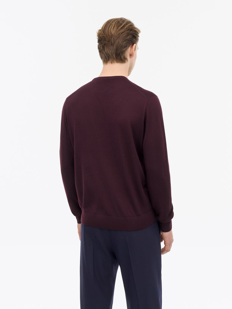Pull mérinos RWS Connor - Violet foncé