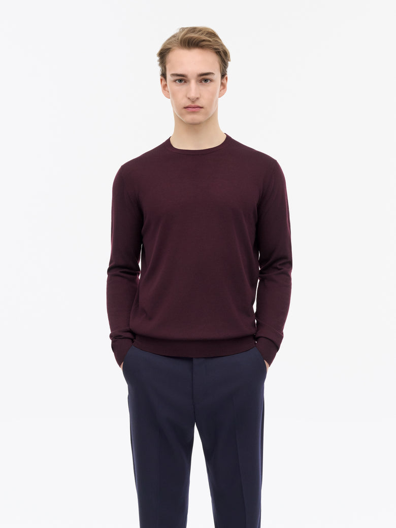Pull mérinos RWS Connor - Violet foncé