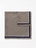 Quadra Printed Silk Handkerchief - Brown