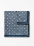 Quadra Printed Silk Handkerchief - Blue