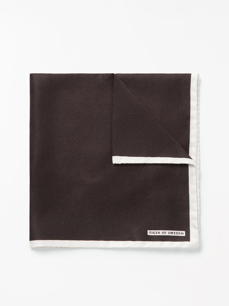 Mouchoir en soie Quadra - Marron foncé